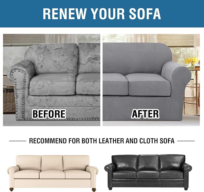 H.VERSAILTEX 4 Piece Stretch Sofa Covers - Image 8