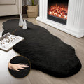 Ashler HOME DECO Ultra Soft Faux Rabbit Fur Chair Couch Cover Area Rug by AshlerHomeDeco