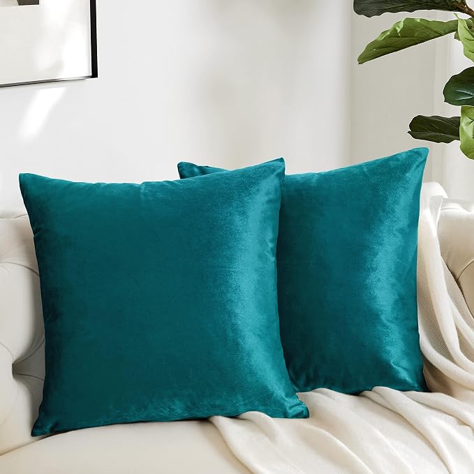 GIGIZAZA Decorative Throw Pillow Covers 18 x 18, Velvet Pillow Square Cushion - Image 6