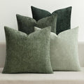 MIULEE Pack of 4 Couch Throw Pillow Covers 16x16 Inch Green Soft Decorative by MIULEE