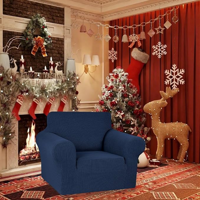 KEKUOU Stretch Single Sofa Slipcover 1 Piece Couch Sofa Cover Furniture - Image 2
