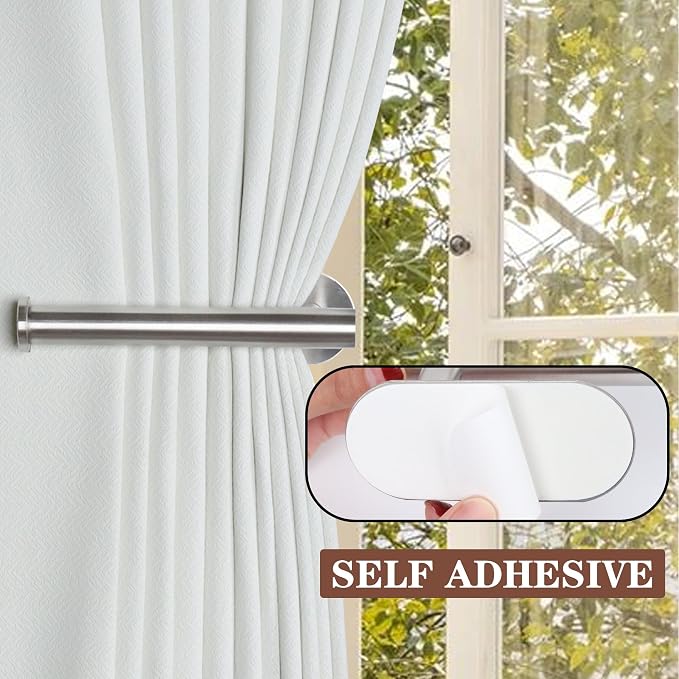 Groleca 2 Pack Adhesive Curtain Holdbacks - Image 2