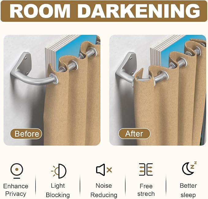 GXOACKJ Silver Curtain Rods for Windows 28 to 48 inch, 5/8 inch Adjustable Wrap - Image 2