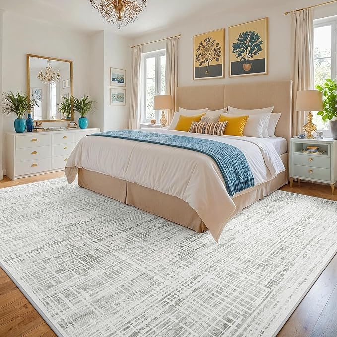 9x12 Area Rugs Washable Rug: Anti-Skid Abstract Modern Living Room Rug Soft - Image 2