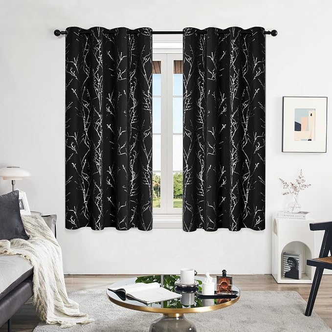 Deconovo Black Blackout Curtains, Thermal Insulated Soundproof Privacy Curtain by Deconovo