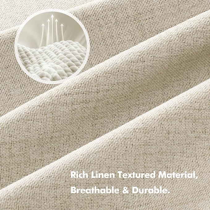 MIULEE 100% Blackout Linen Curtains - Image 3