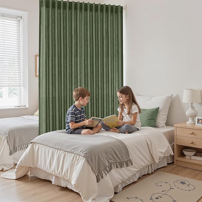 Nanspring Extra Wide Linen Curtains - Image 8