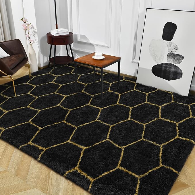 TWINNIS Super Soft Shaggy Rugs Fluffy Carpets, 4x5.9 Feet, Indoor Modern Plush - Image 9