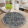 Lahome Moroccan Round Area Rugs, Washable Small Round Rug 3ft Non-Slip | by Lahome