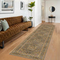 3x10 Long Runner Rugs for Hallway Non Slip, Geometric Floral Design Washable by HazoHaus