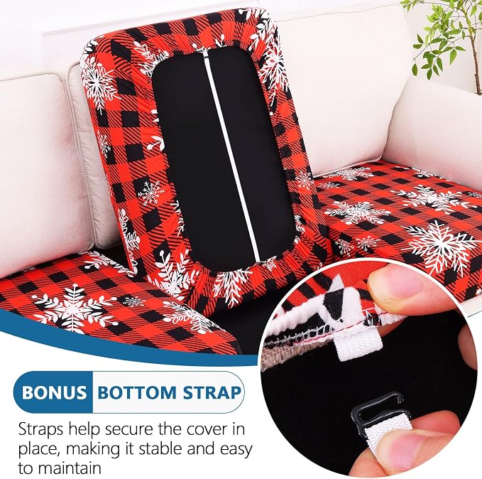 hyha Printed Couch Cushion Covers, Floral Sofa Covers Washable - Image 4