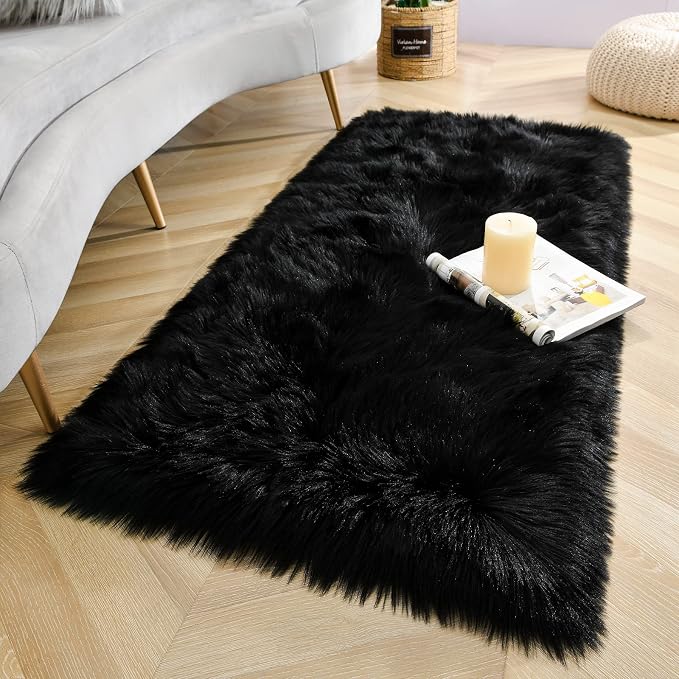 LOCHAS Soft Fluffy Faux Fur Rugs - Image 3