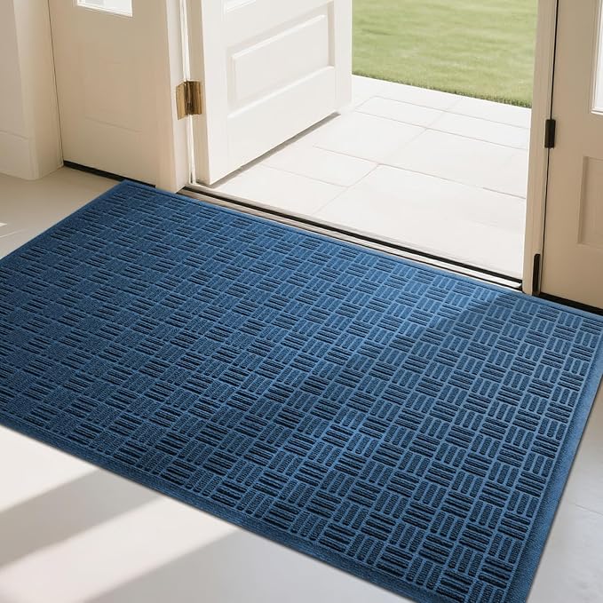 Mibao Front Door Mat Indoor Outdoor Entrance, Dirt Trapping Waterproof by Mibao