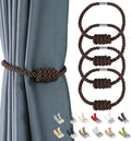 BEL AVENIR Magnetic Curtain Tiebacks, Decorative Drapery Holdbacks Modern Woven by BELAVENIR