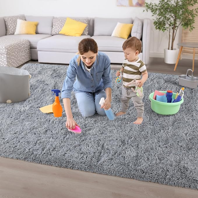 Chicrug Soft Area Rugs for Bedroom Living Room Plush Fluffy Rug 5x8 Feet - Image 7