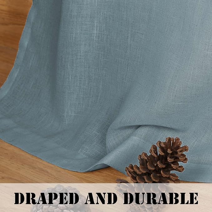 H.VERSAILTEX Living Room Linen Curtains Home Decorative Nickel Grommet Curtains - Image 8