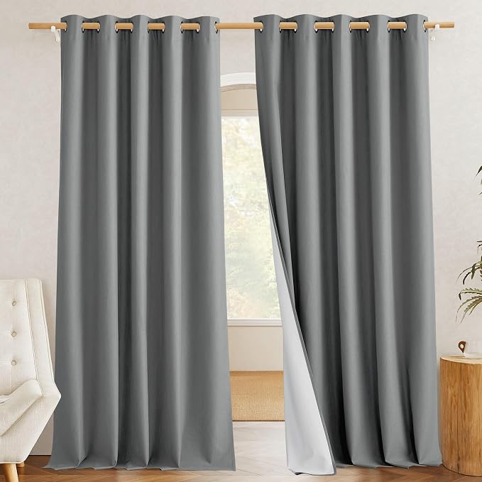 NICETOWN 100% Absolutely Blackout Linen Curtains by NICETOWN