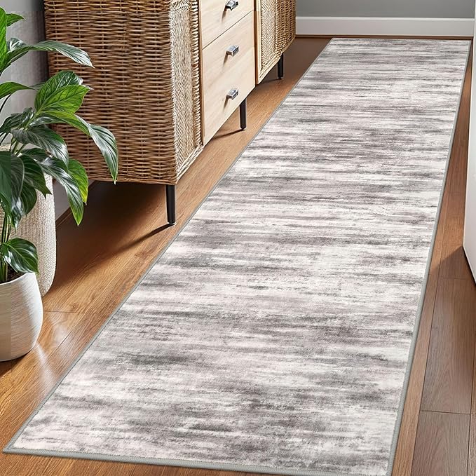 KOZYFLY Modern Abstract Hallway Runner Rug, 2.6x8 Washable Rug Runner Non-Slip - Image 7
