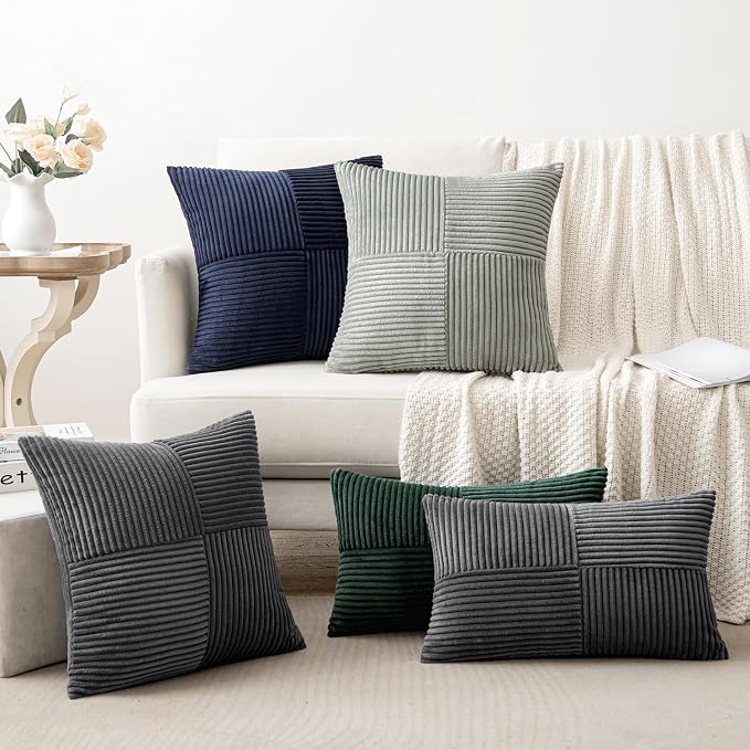 MIULEE Silver Grey Decorative Throw Pillow Covers 18x18 Inch - Image 5