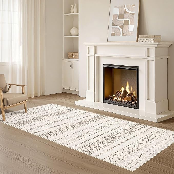 Nakagishi Runner Rug Kitchen Washable Rugs: 3x8 Non-Slip Boho Soft Modern Stain - Image 8