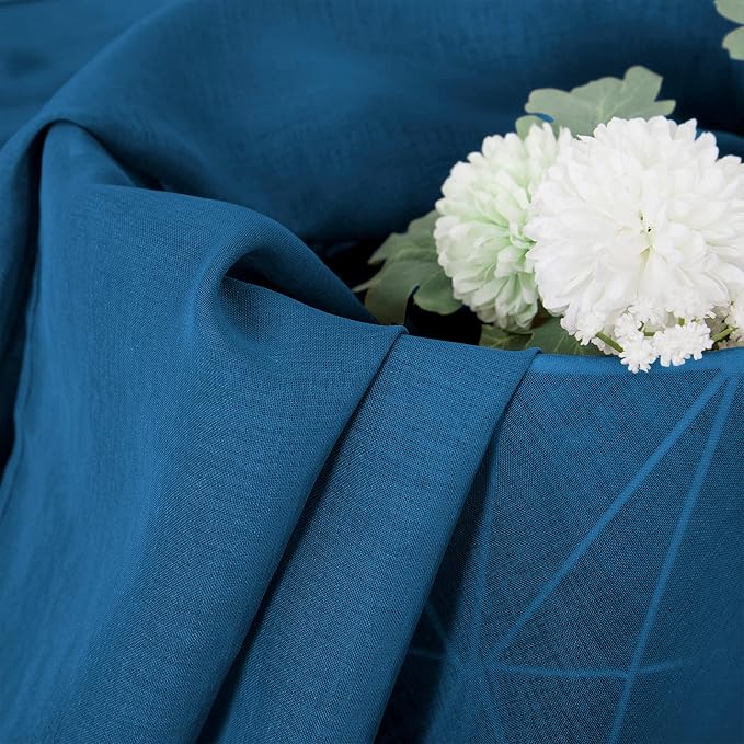 Tollpiz Sheer Curtains Linen Textured Bedroom Curtain Sheers Light Filtering - Image 6