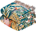 MSGKV Boho Throw Blanket for Bed 60"x80" 100% Cotton Jungle Animal Couch by MSGKVHomeTextiles