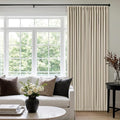 Oatmeal Beige Extra Wide Blackout 60 x 84 Inch Pinch Pleat Curtains 1 Panel | by Twodrapes