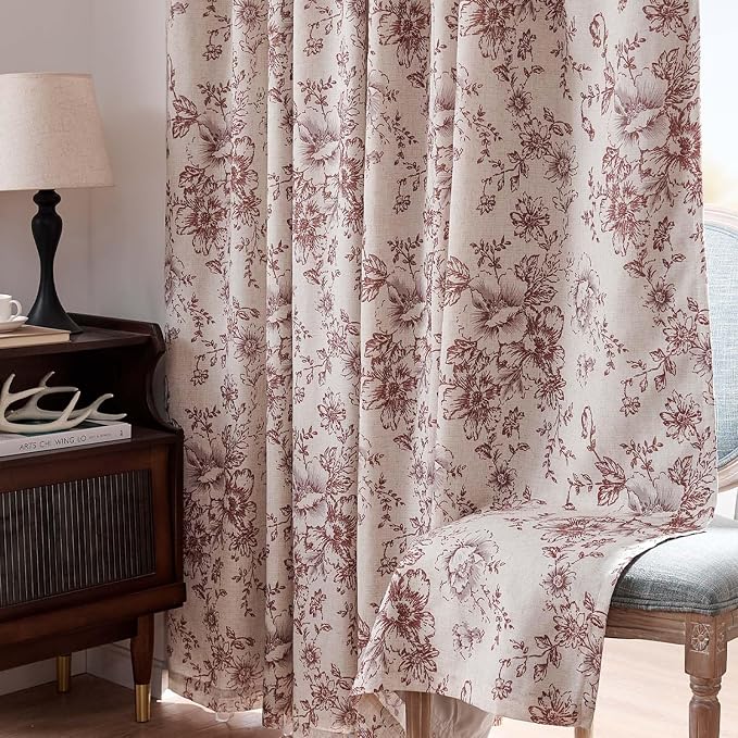 jinchan Blackout Floral Curtains - Image 8