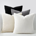 Topfinel Black and White Decorative Throw Pillow Covers, Soft Velvet Modern by Topfinel