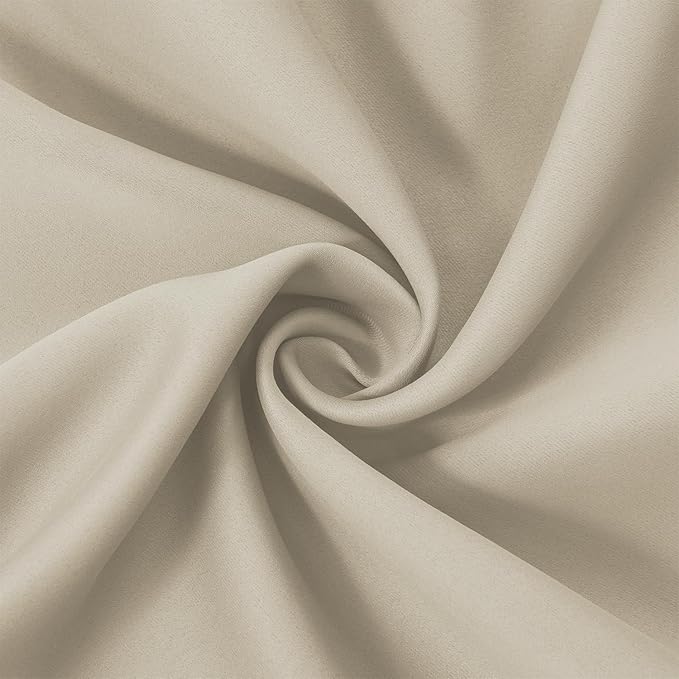 LEMOMO Light Beige Thermal Blackout Curtains/52 x 54 Inch/Set of 2 Panels Room - Image 5