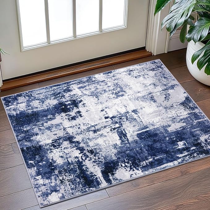 KOZYFLY Small Area Rug 2x3 Rug Entryway Rugs Indoor Non-Slip Modern Abstract - Image 6