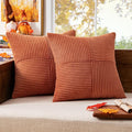 MIULEE Rust Decorative Throw Pillow Covers 16x16 Inch by MIULEE