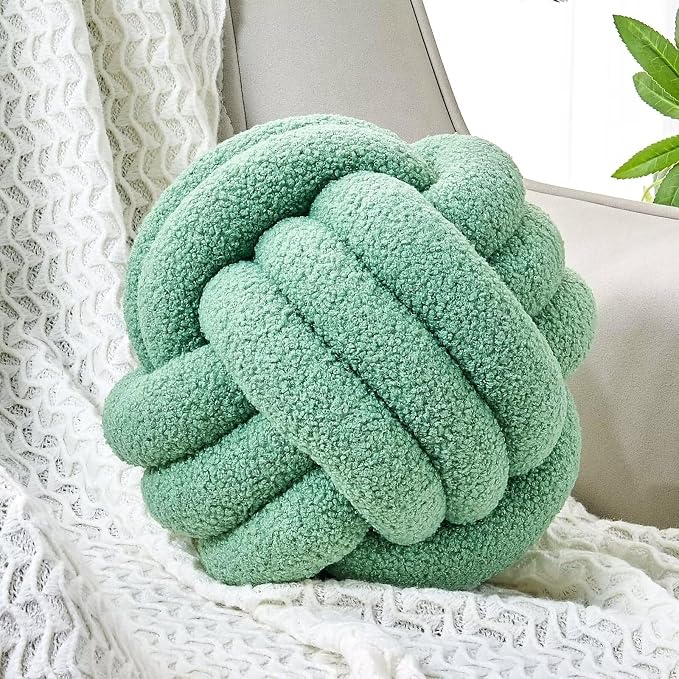 Uvvyui Knot Pillow Ball, Soft Home Decorative Pillows, Round Throw Pillow by Uvvyui
