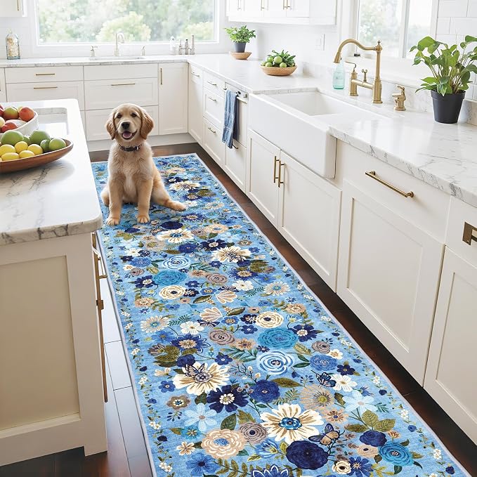 Rug for Hallways Kitchen Rug 2'6" x 14', Non Slip Washable Rugs - Image 2