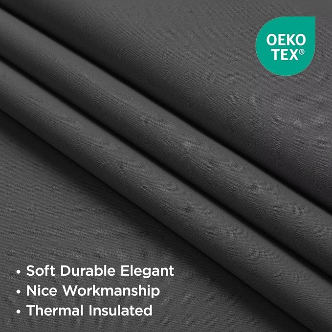 Joydeco Blackout Curtains 108 Inches Long, Thermal Insulated Black Out Curtains - Image 5