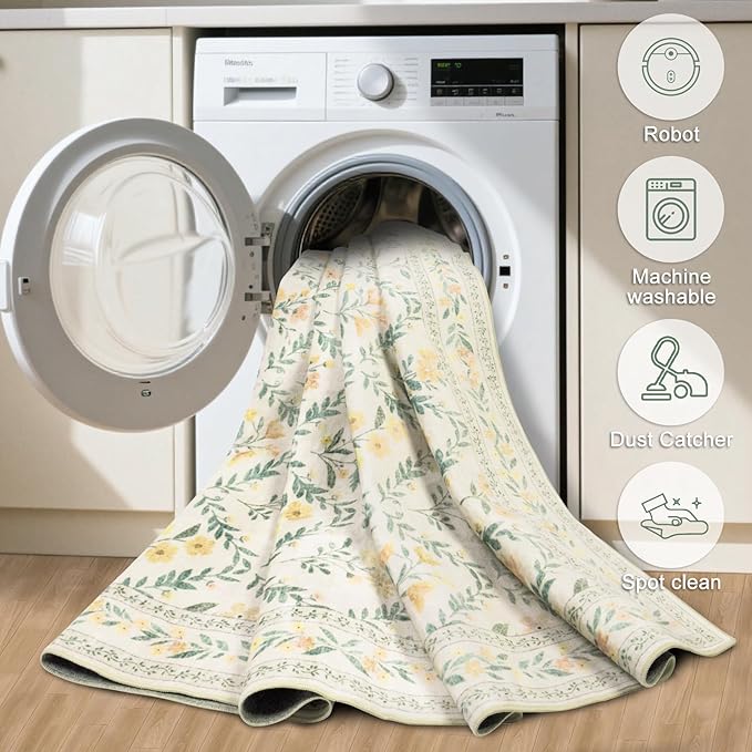 Runner Rug for Entryway: 2.6x8 Kitchen Rugs Non Slip Washable Ultra-Thin Soft - Image 7