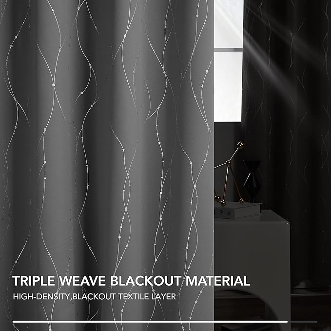 Deconovo Blackout Curtains, Thermal Insulated Soundproof Grommet Drapes - Image 5