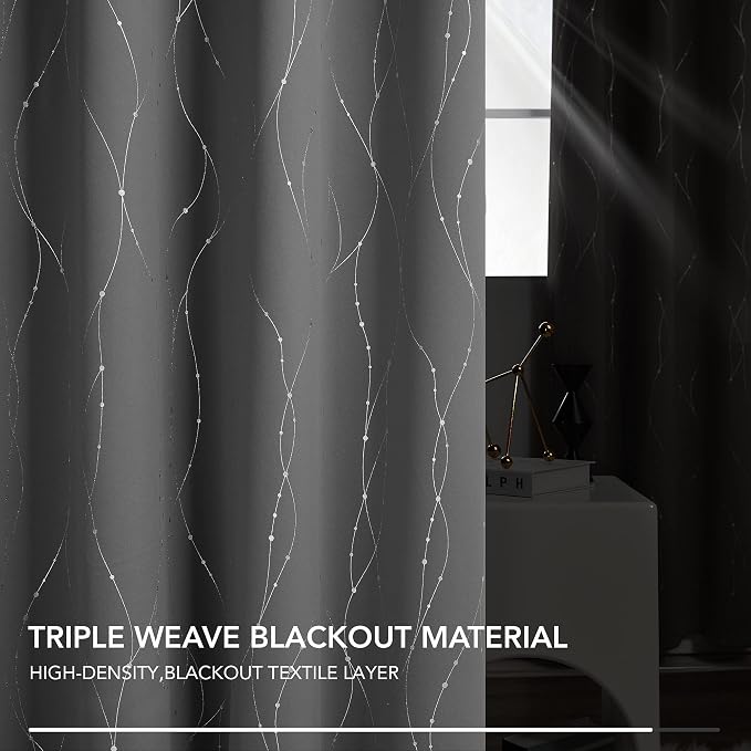 Deconovo Kitchen Curtains, Short Blackout Drapes 52 x 54 Inch, Thermal - Image 6