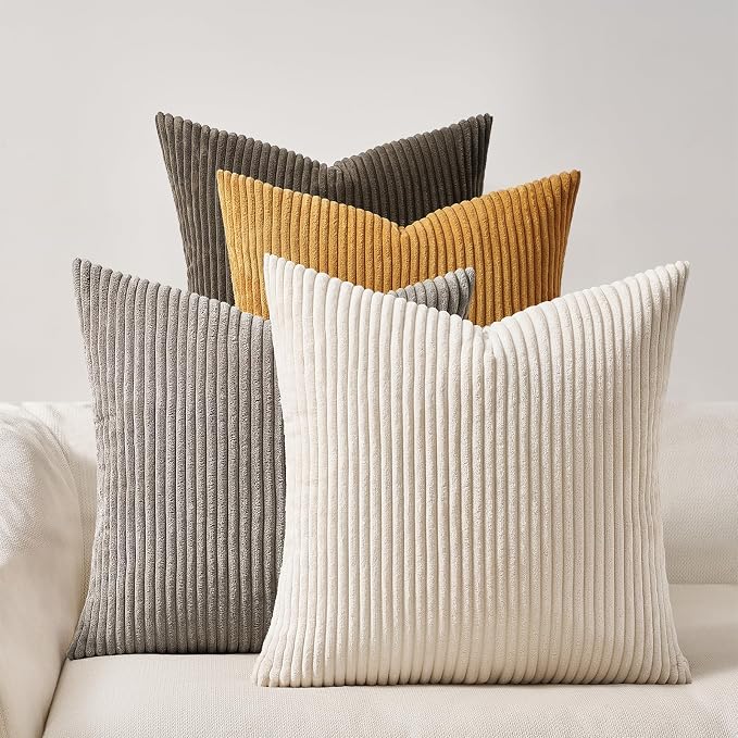Topfinel Decorative Brown Throw Pillow Covers Cushion Cases, Rustic Fall Home by Topfinel