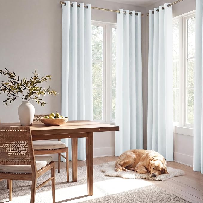 NICETOWN Farmhouse 100% Blackout Linen Curtains - Image 7