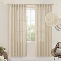 LAMIT Light Filtering Linen Curtains 80 inches Long by LAMIT