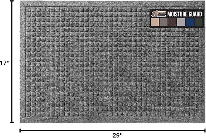 GORILLA GRIP® Ultra Absorbent Front Door Mat Outside Entrance, Traps Dirt and - Image 2