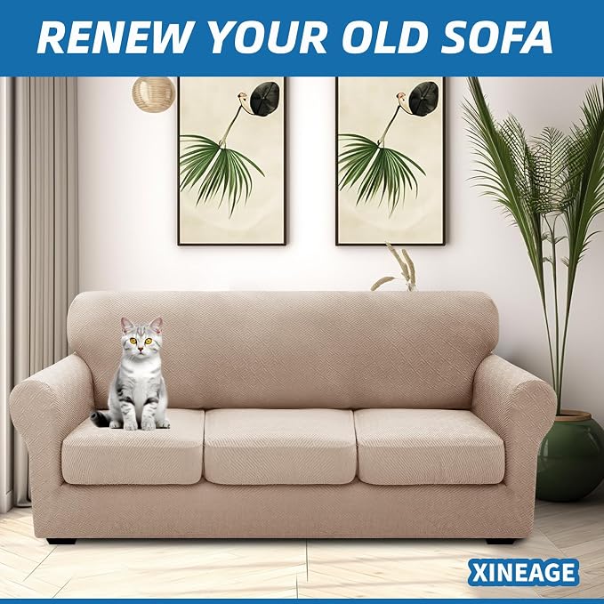 XINEAGE 2026 New 4 Pieces Extra Large Couch Covers - Image 3