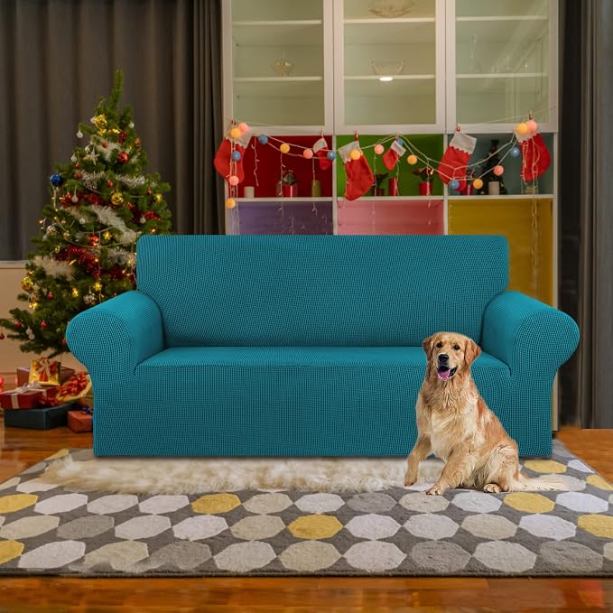 KEKUOU Stretch Loveseat Sofa Cover Slipcover, Couch Covers - Image 2