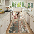 Washable Area Rugs 2'6''x10 Non-Slip Modern Abstract Soft by RELEANY