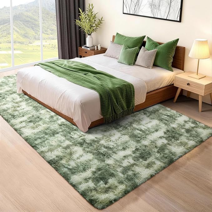 Ophanie Green and White Area Rugs - Image 3