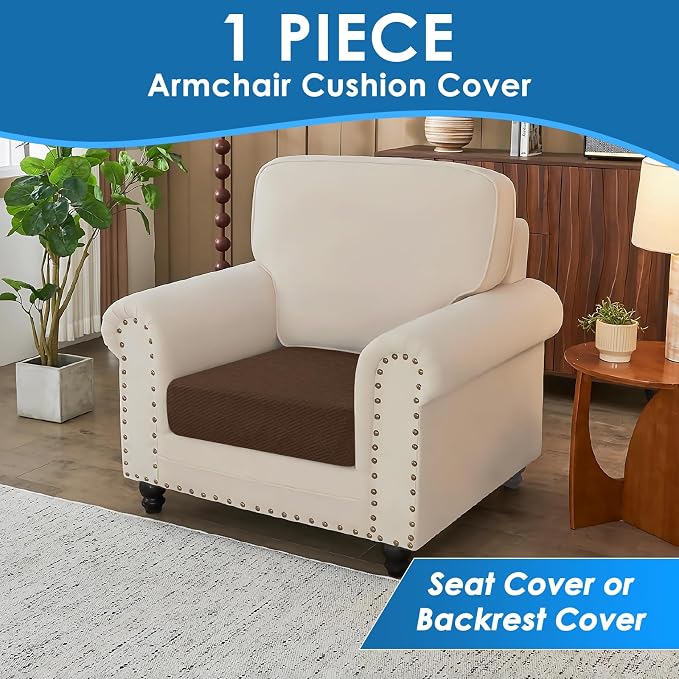 XINEAGE Large Couch Cushion Covers Seat Cushion Cover Thick Stretch Sofa - Image 3