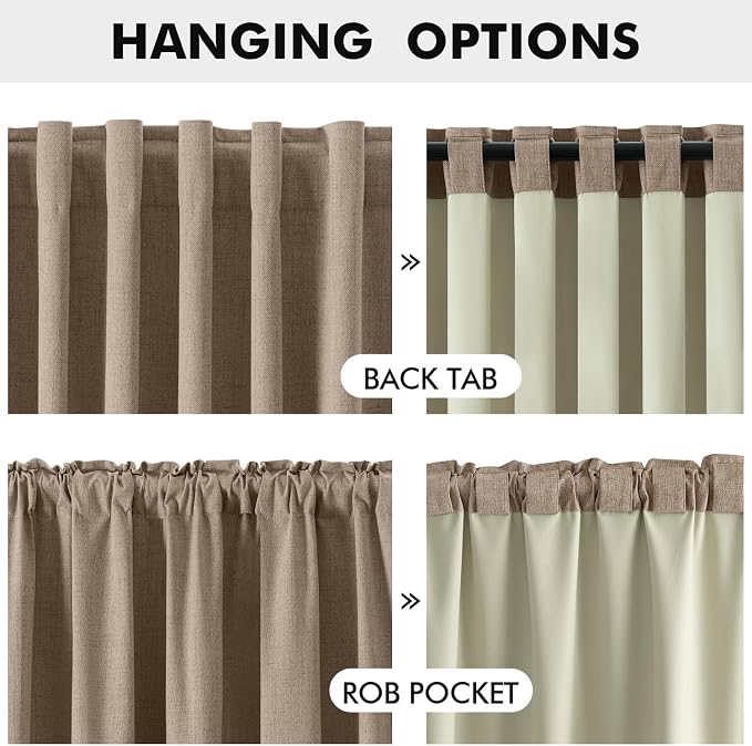 MIULEE 100% Blackout Linen Curtains - Image 5