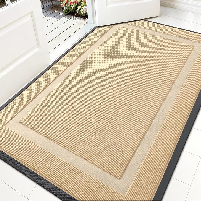 OLANLY Front Door Mat Indoor Outdoor Entrance, Waterproof All-Season, by OLANLY