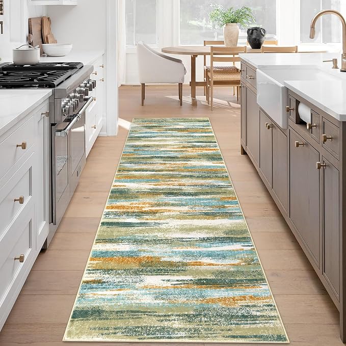Lansny Modern Abstract Runner Rug 3x8 - Image 2